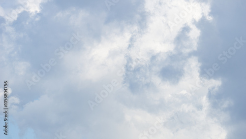 Soft White and Gray Clouds in a Calm Sky