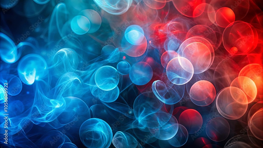Abstract ethereal swirls of vibrant blue and red light create a dynamic interplay of energy and form Abstract ethereal swirls of vibrant blue and red light create a dynamic interplay of energy and form