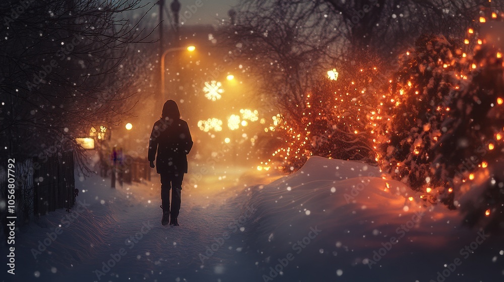 Winter Wonderland: A Magical Snowy Stroll Through the Glowing Landscape Winter Wonderland: A Magical Snowy Stroll Through the Glowing Landscape