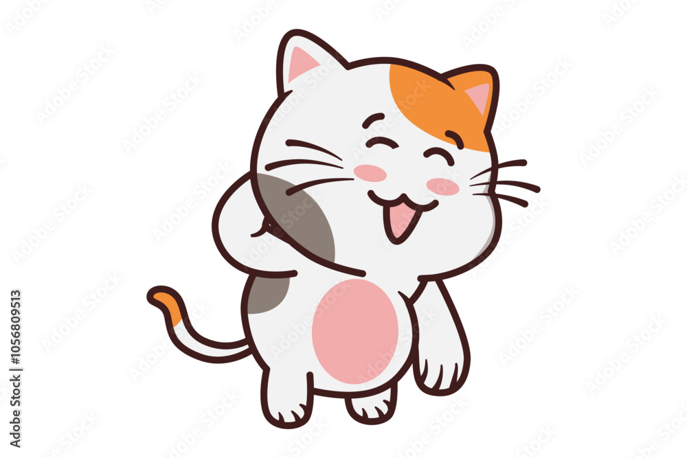 A cat looking embarrassed A cat looking embarrassed