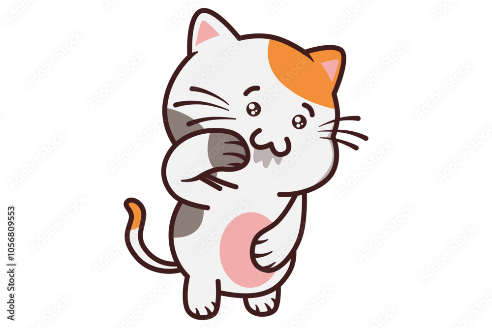 Fototapeta premium A cat is Drooling