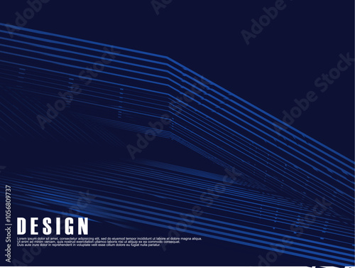 Premium background design with diagonal dark blue stripes pattern. Vector horizontal template for digital luxury business banner, contemporary formal invitation, luxury voucher, prestigious gift.