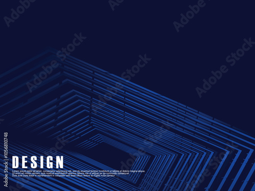 Premium background design with diagonal dark blue stripes pattern. Vector horizontal template for digital luxury business banner, contemporary formal invitation, luxury voucher, prestigious gift.