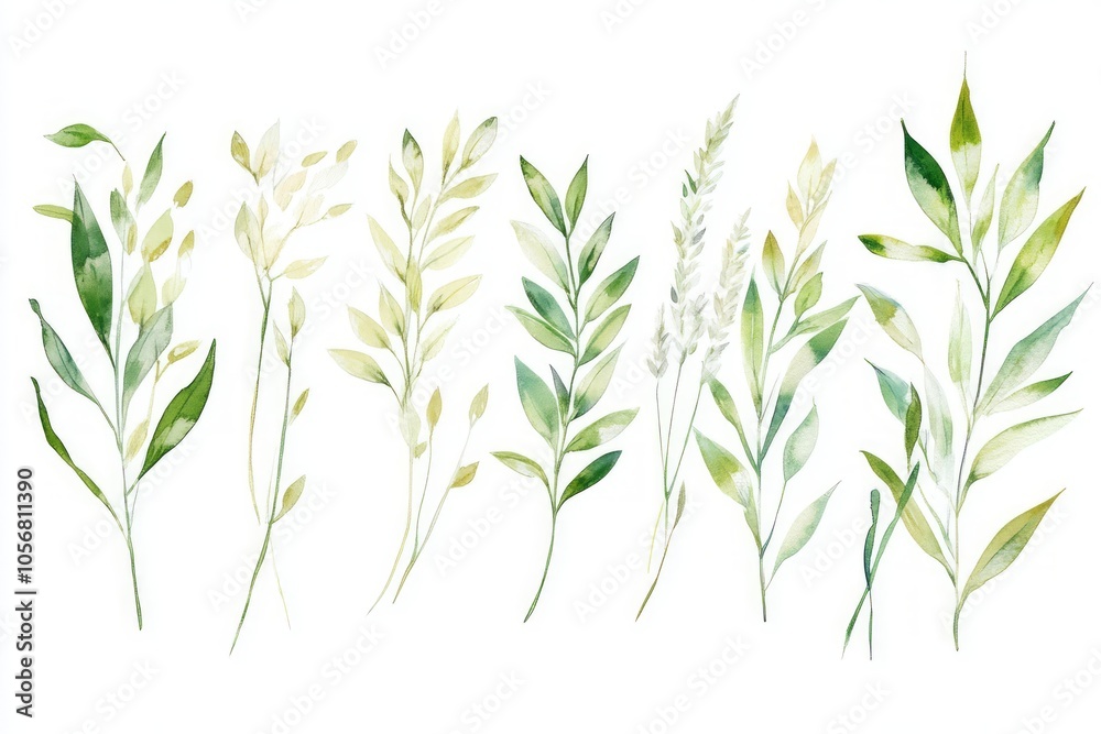 Delicate Watercolor Botanical Art Delicate Watercolor Botanical Art