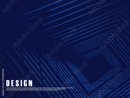 Premium background design with diagonal dark blue stripes pattern. Vector horizontal template for digital luxury business banner, contemporary formal invitation, luxury voucher, prestigious gift.