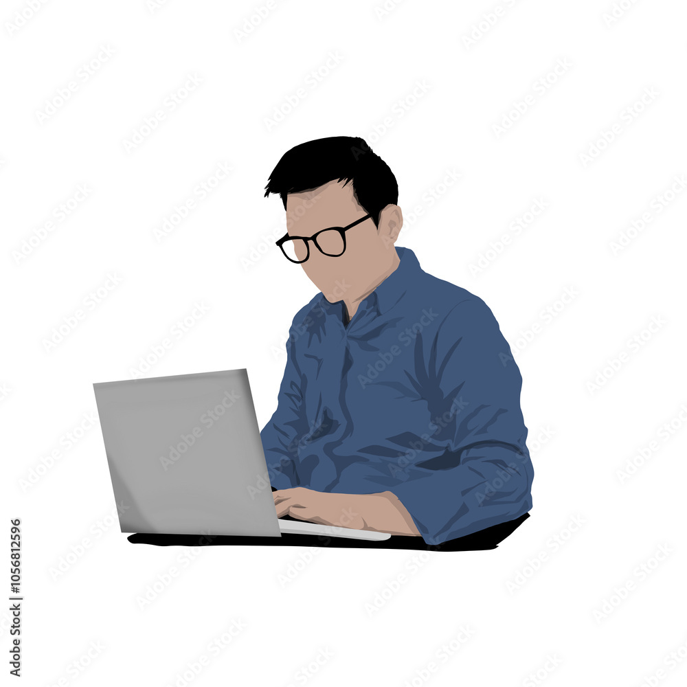 a university lecturer who is focusing on his teaching duties with a laptop a university lecturer who is focusing on his teaching duties with a laptop