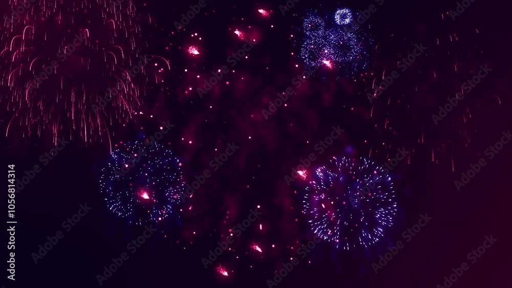 Fireworks celebration 4k video clip
