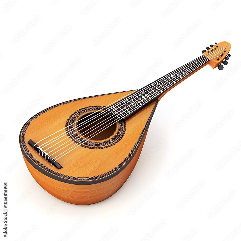 Fototapeta premium A lute on a white background.