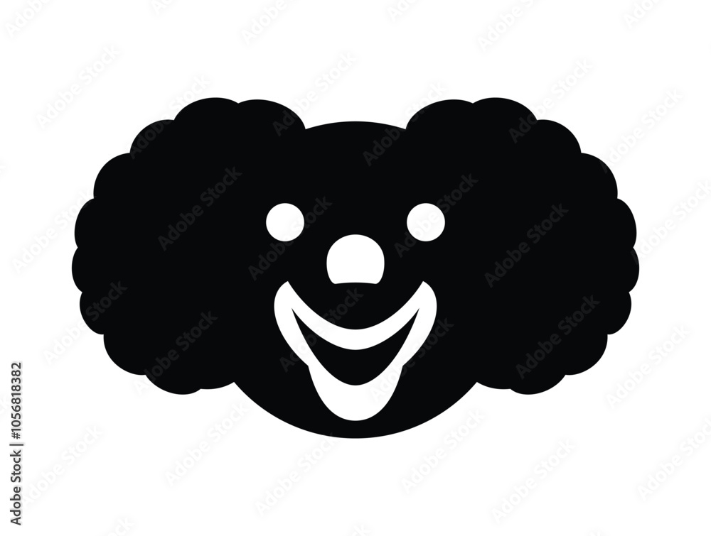 clown icon isolated on transparent background clown icon isolated on transparent background