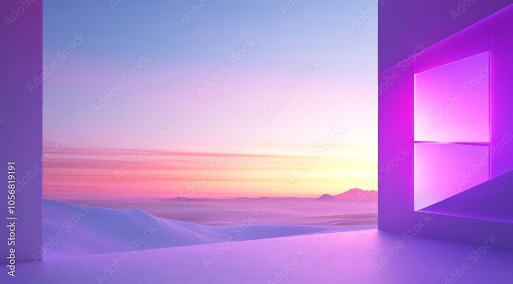Purple Sunset Desert Architecture Purple Sunset Desert Architecture