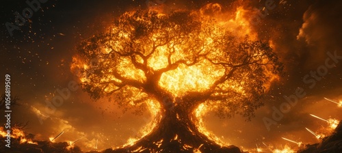 Burning Tree in Inferno photo