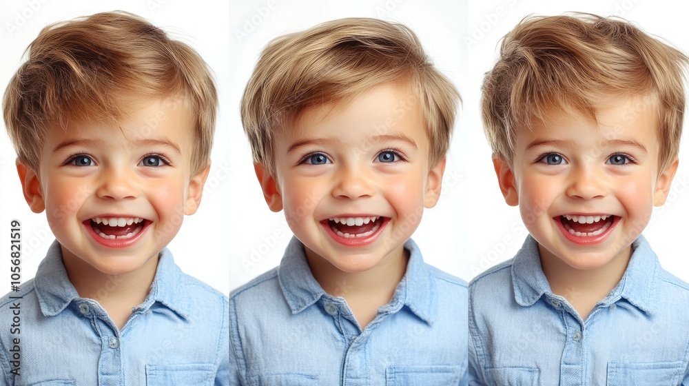 Happy Little Boys Smiling Brightly in a Cheerful Studio Setting Generative AI Happy Little Boys Smiling Brightly in a Cheerful Studio Setting Generative AI