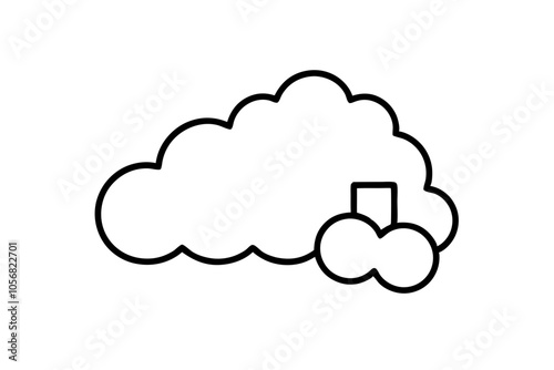 Air Pollution glyph | isolated vector silhouette illustration on white background