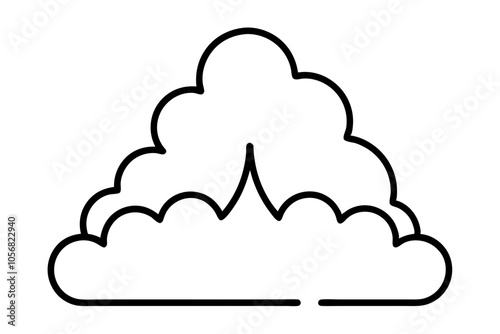 Air Pollution glyph | isolated vector silhouette illustration on white background