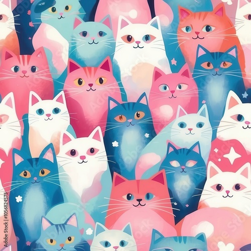pattern with cats