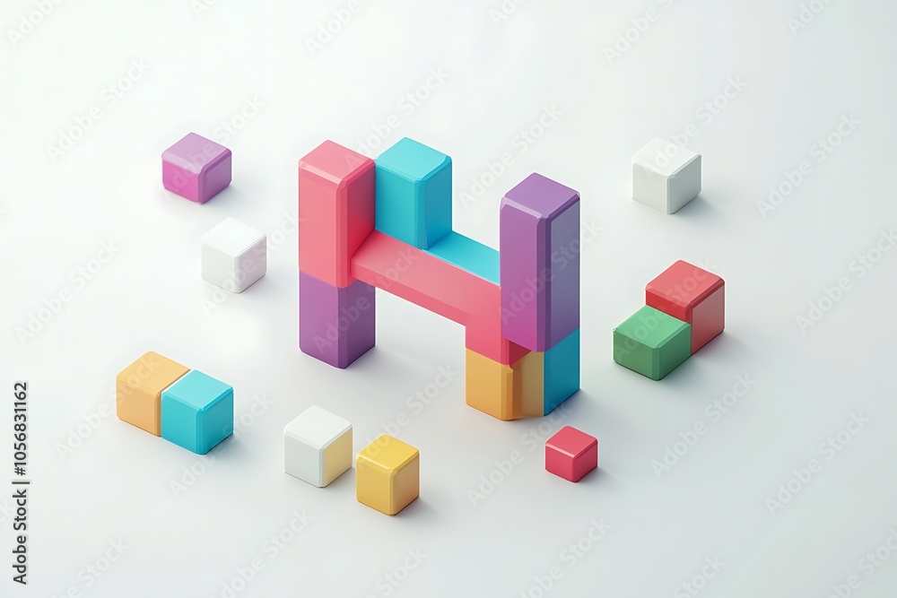 Logical thinking and problem solving creative business solution concept, wooden puzzle geometric shape block shape. Logical thinking and problem solving creative business solution concept, wooden puzzle geometric shape block shape.