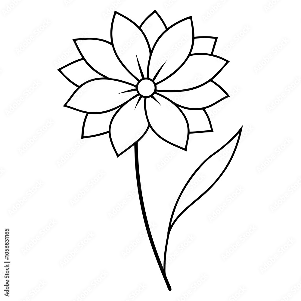 drawing of a coreopsis  flower