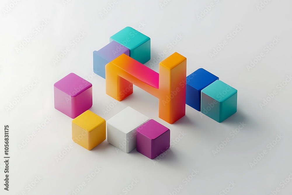 Logical thinking and problem solving creative business solution concept, wooden puzzle geometric shape block shape. Logical thinking and problem solving creative business solution concept, wooden puzzle geometric shape block shape.
