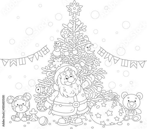 Santa Claus with his magic ...