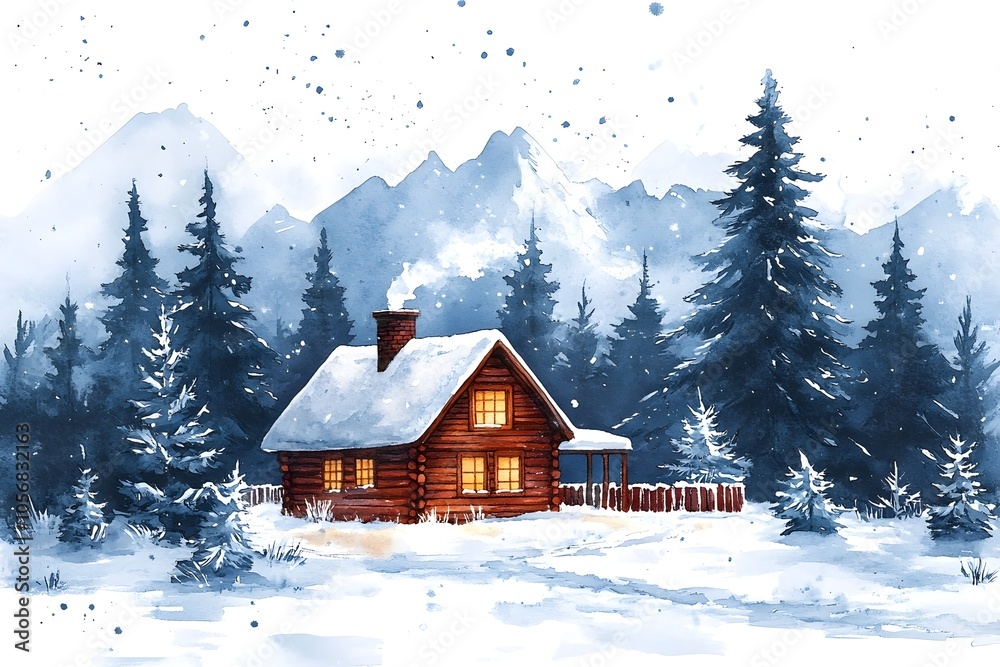 Cozy Snow Covered Cabin Nestled in Towering Pine Forest Retreat for Peaceful Winter Getaway Cozy Snow Covered Cabin Nestled in Towering Pine Forest Retreat for Peaceful Winter Getaway