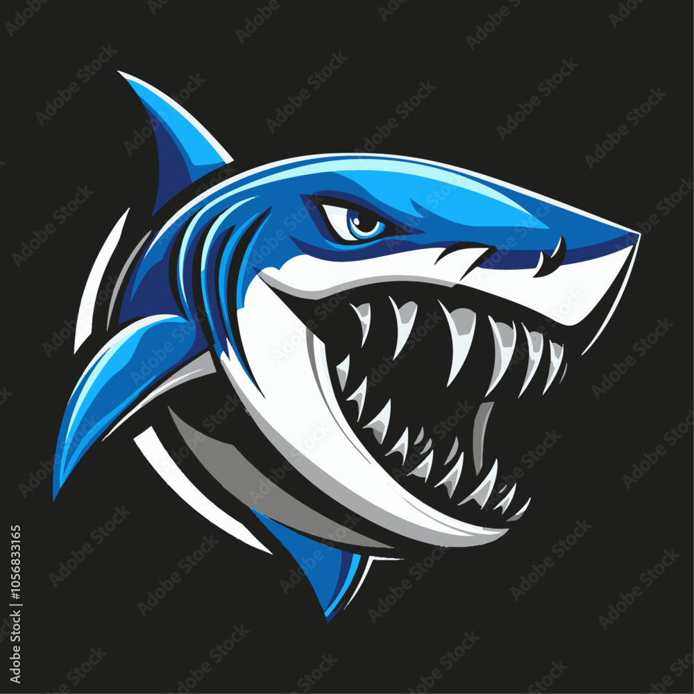 Shark esport gaming mascot logo template Vector Shark esport gaming mascot logo template Vector