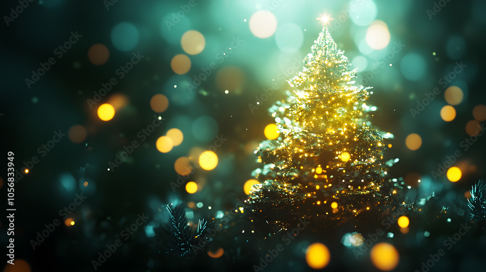 Abstract Christmas tree lights bokeh effect. Abstract Christmas tree lights bokeh effect.