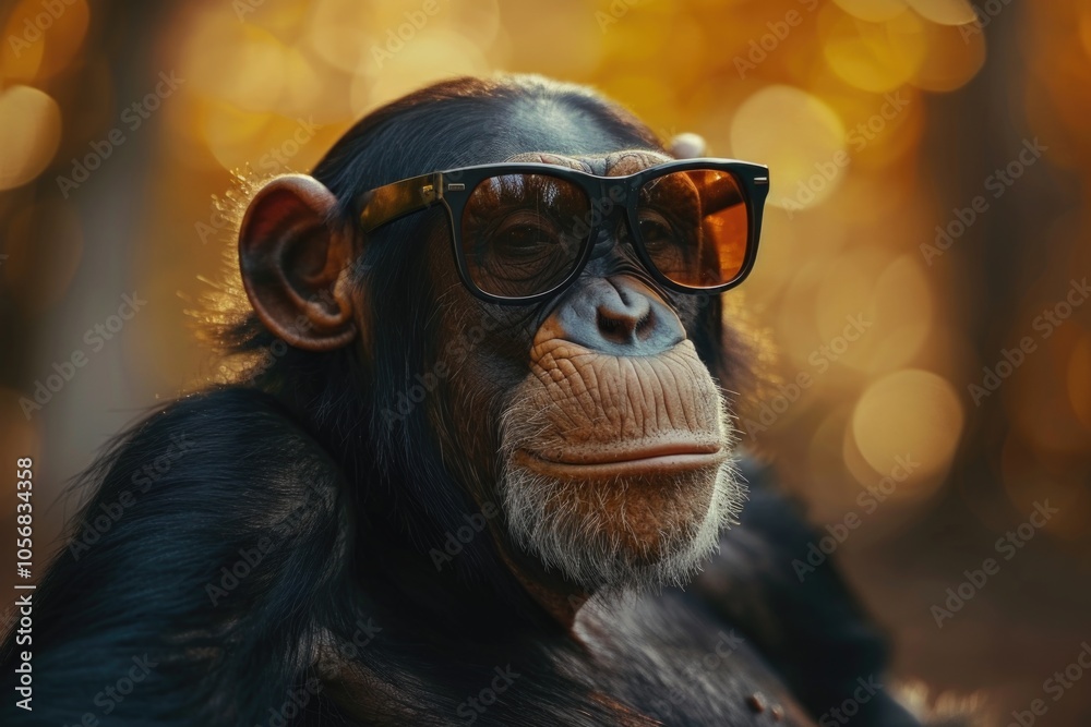 custom made wallpaper toronto digitalCool Chimpanzee with Sunglasses