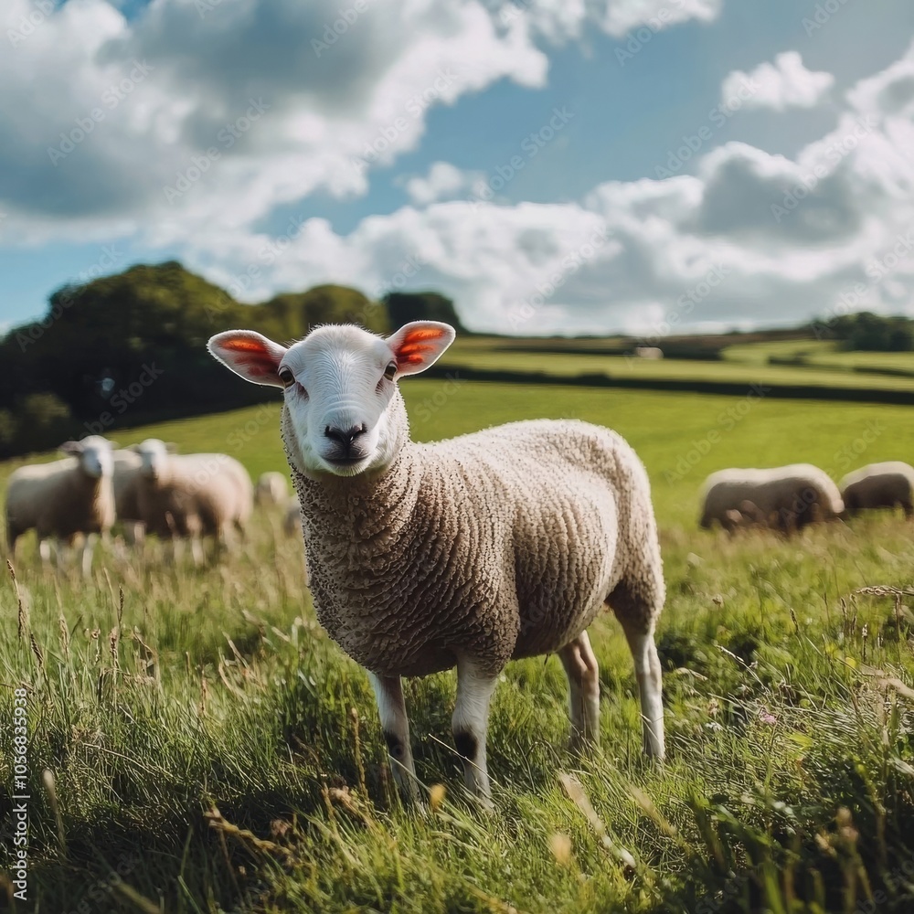 Sheep in pastures of merry ol' England Sheep in pastures of merry ol' England