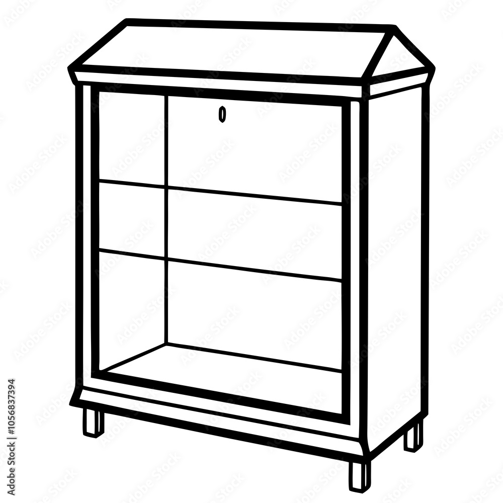 display cabinet isolated on white background display cabinet isolated on white background