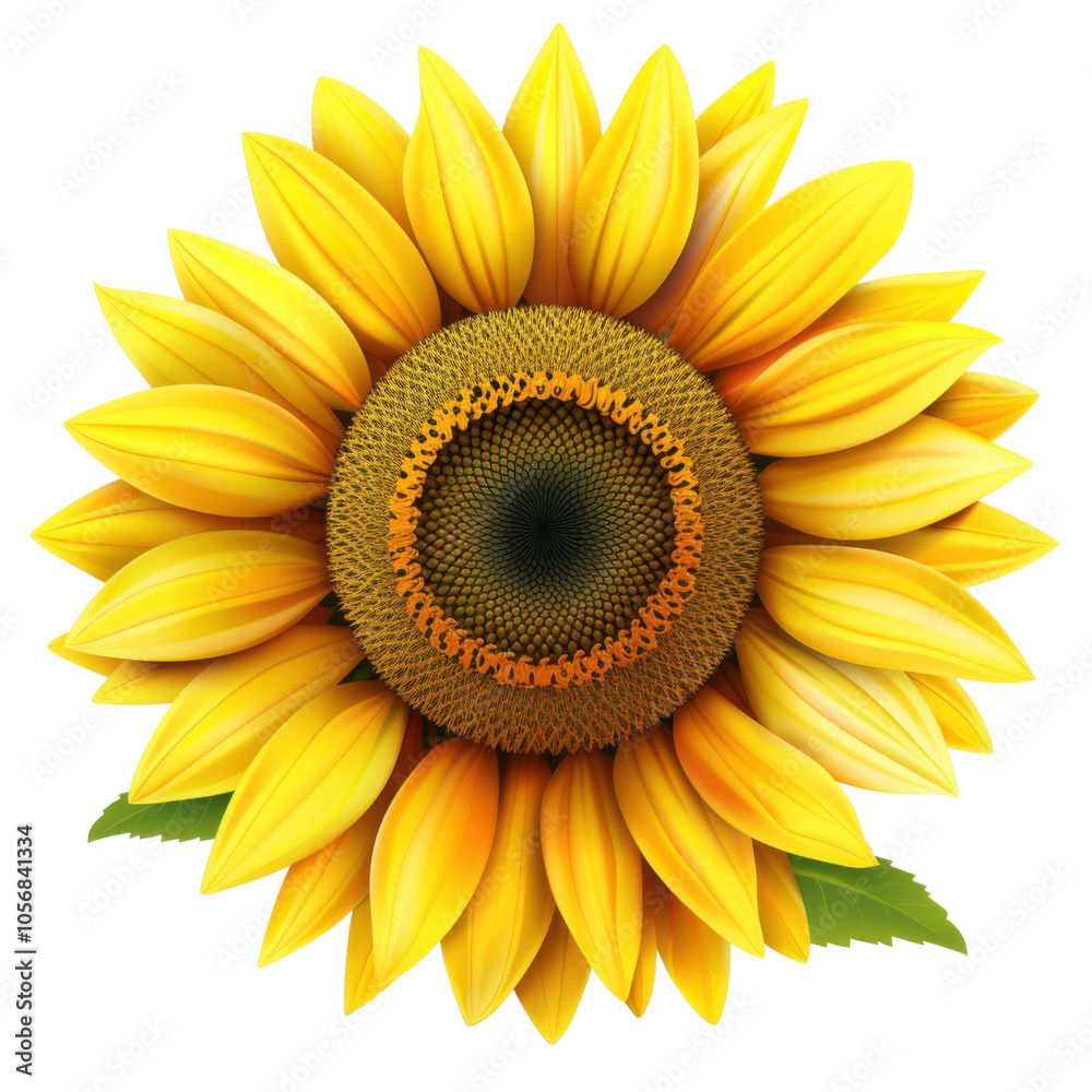 Vibrant Sunflower in Full Bloom with Petals Vibrant Sunflower in Full Bloom with Petals