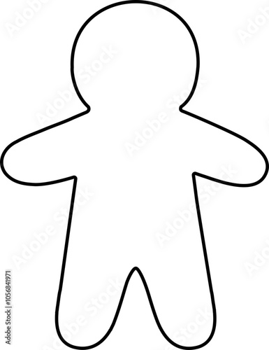 Gingerbread man cookie outline vector.
Christmas holiday ginger cookies outline svg.
