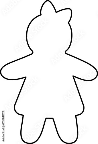 Gingerbread man cookie outline vector.
Christmas holiday ginger cookies outline svg.