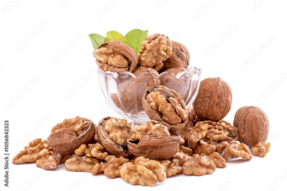 A White Bowl Filled with Shelled Walnuts A White Bowl Filled with Shelled Walnuts