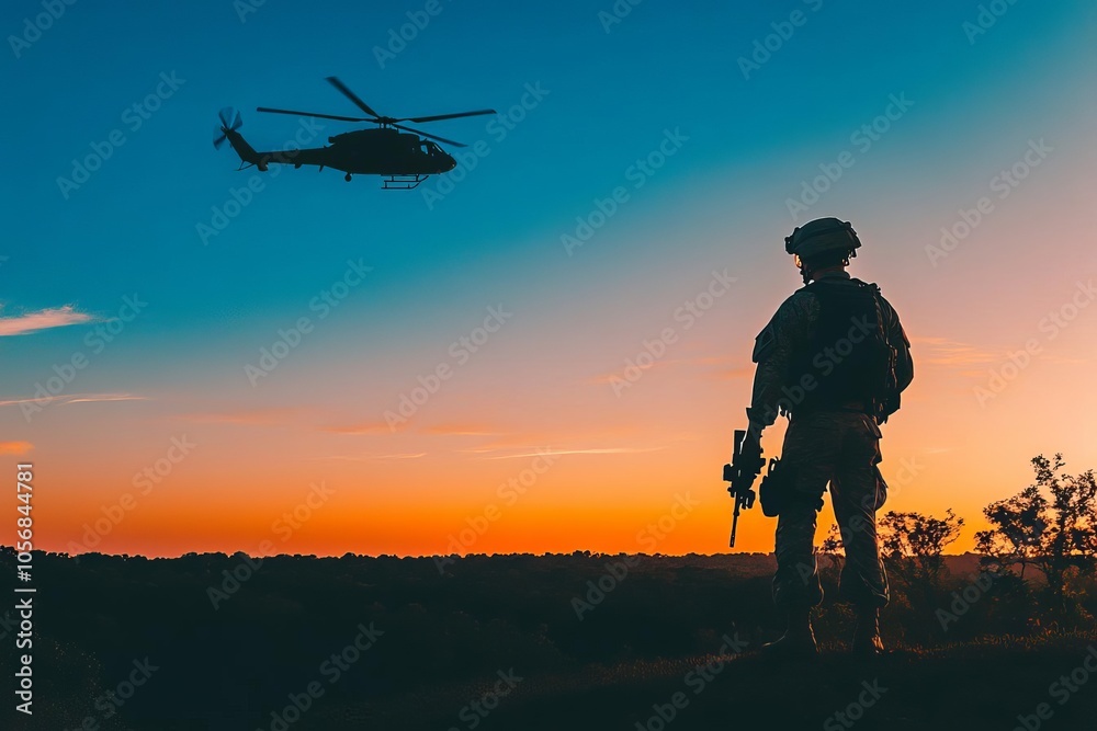 veteran Helicopter in Flight with Pilot and Background veteran Helicopter in Flight with Pilot and Background