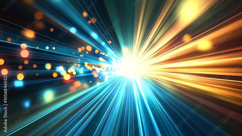 Dynamic Burst of Vibrant Colorful Light Trails with Bokeh Effect : Generative AI Dynamic Burst of Vibrant Colorful Light Trails with Bokeh Effect : Generative AI