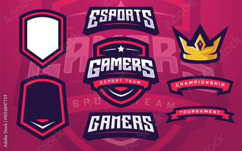 Images of food and e-sports logos with various interesting icons