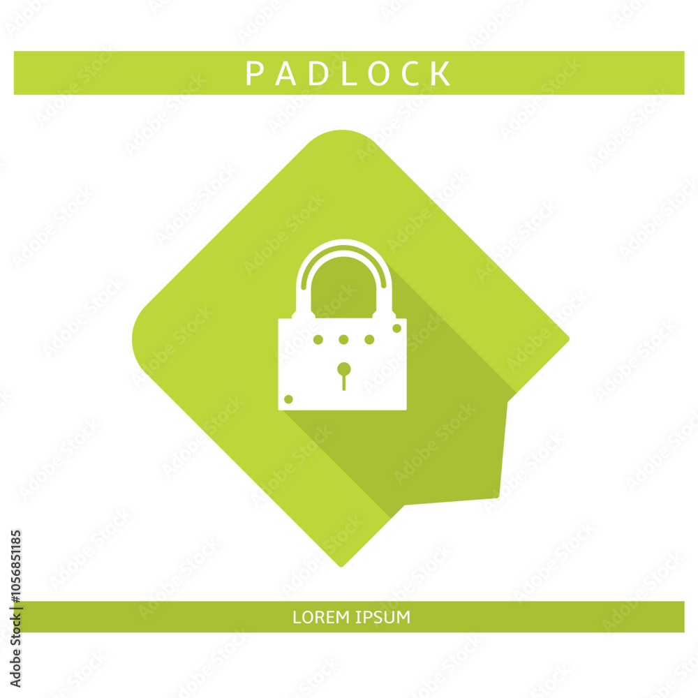 Design icon. Padlock icon symbol in flat. Padlock symbol design in flat with shadows. Stock vector. Design icon. Padlock icon symbol in flat. Padlock symbol design in flat with shadows. Stock vector.