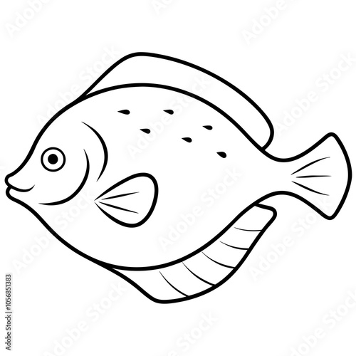 illustration of a flounder fish