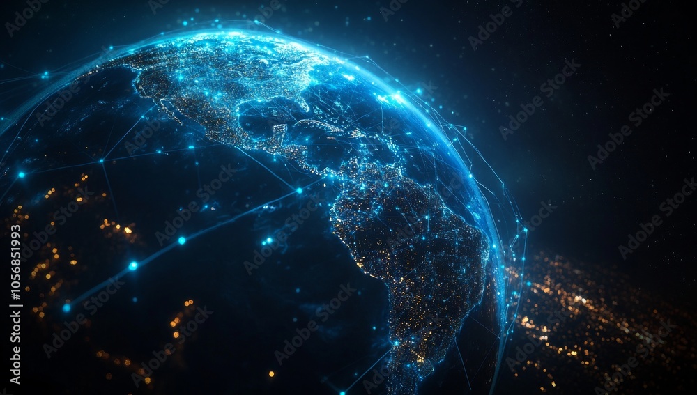 Obraz premium Global Network of Connections