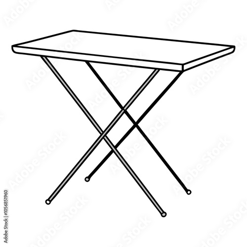 folding table isolated on white