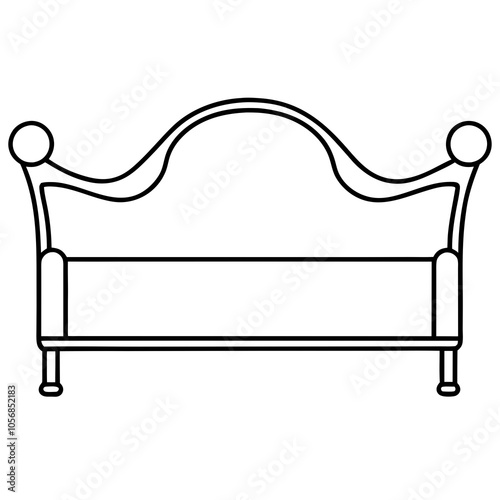 footboard in a white