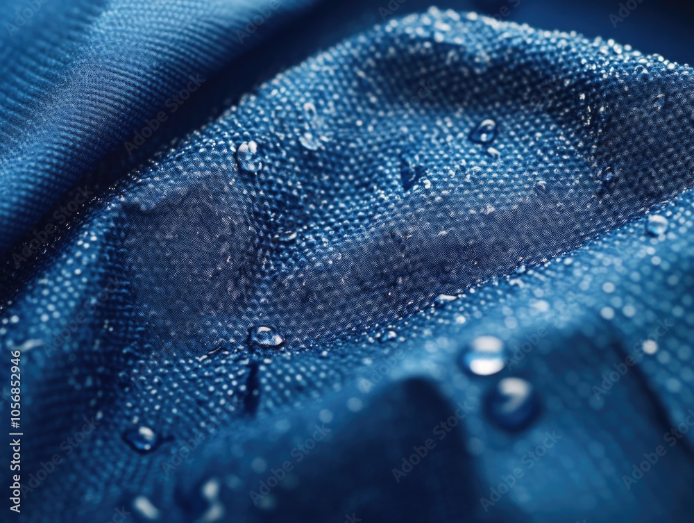 Water droplets on fabric Water droplets on fabric