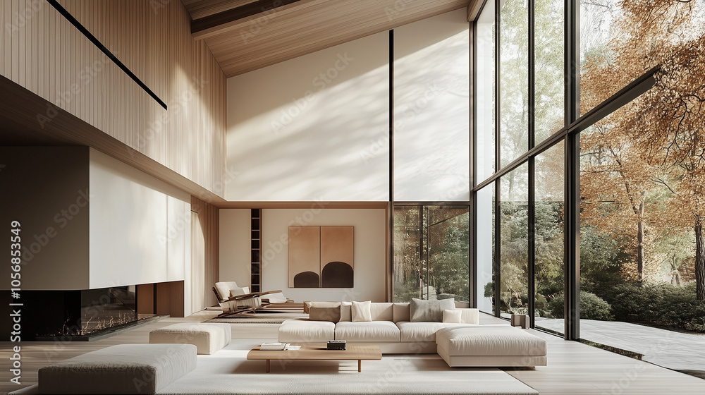 Photo inspiration: Picture Idea: A House With Loft Design Modern Interior Design Of A