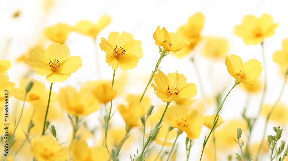 Close-Up View of Vibrant Yellow Flowers in a Lush Spring Garden Featuring Natural Light : Generative AI Close-Up View of Vibrant Yellow Flowers in a Lush Spring Garden Featuring Natural Light : Generative AI