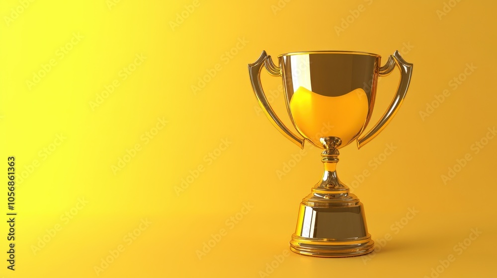 Shining Golden Trophy Representing Achievement and Success Shining Golden Trophy Representing Achievement and Success
