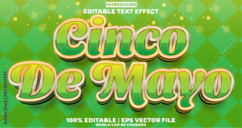 Cinco de Mayo editable text effect in new modern trend style
