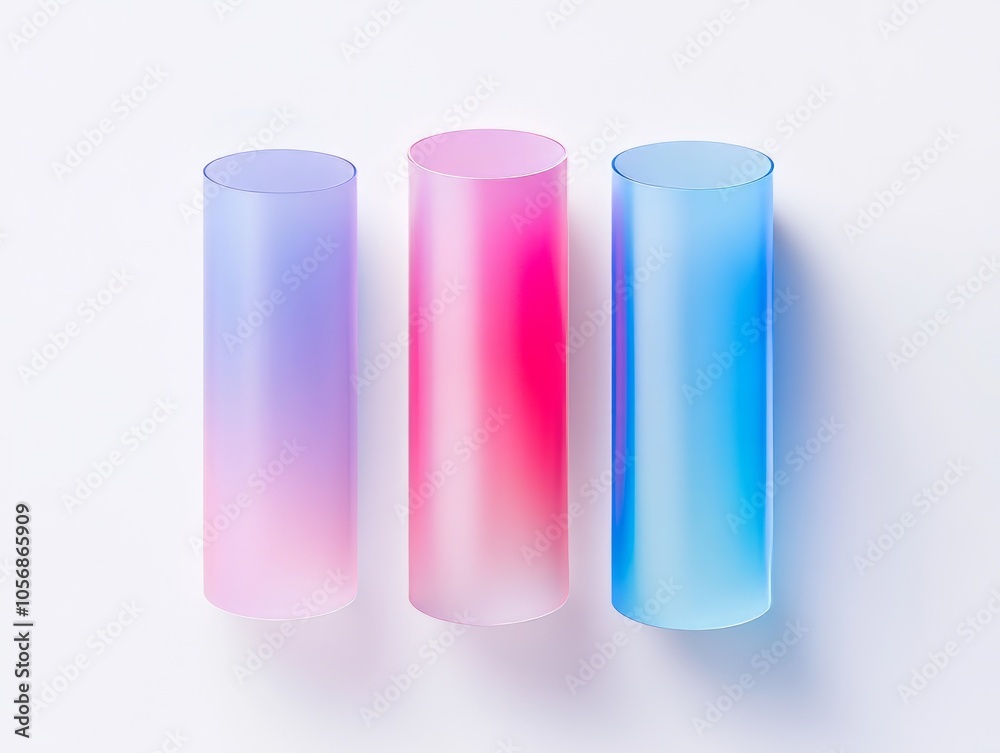 Gradient Cylinders: Modern Abstract Art Gradient Cylinders: Modern Abstract Art