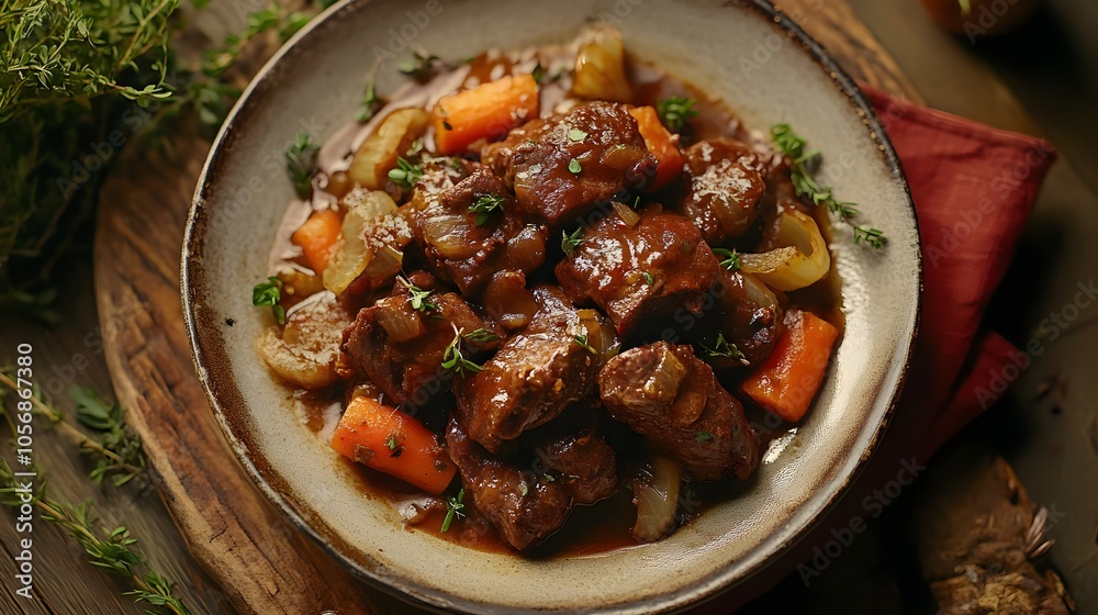 Duszona Wołowina (Braised Beef) with Vegetables (Polish Cuisine) Duszona Wołowina (Braised Beef) with Vegetables (Polish Cuisine)