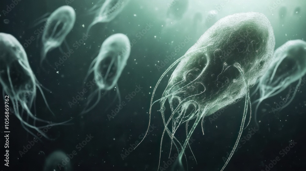 Microscopic View of Giardia Lamblia Microscopic View of Giardia Lamblia