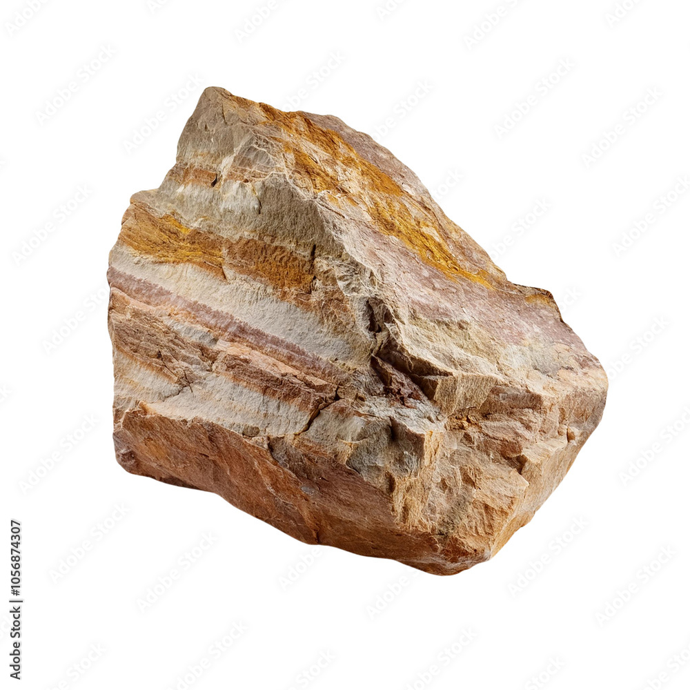 Colorful mineral rock on a white isolated background transparent background Colorful mineral rock on a white isolated background transparent background